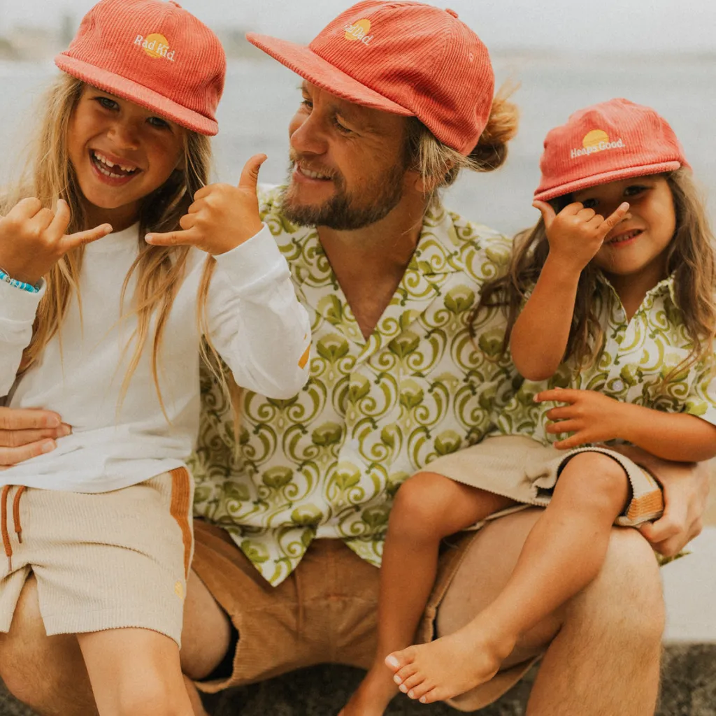 rad_dad_pinch_front_cord__1.webp Banabae Rad Dad Pinch Front Cord Cap - Eco Red- Hats, Caps And Beanies