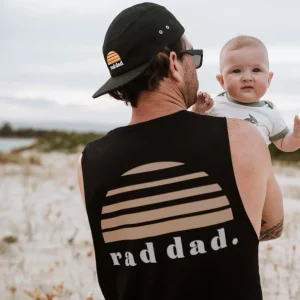 Banabae Rad Dad Singlet Organic Cotton - Black- Apparel