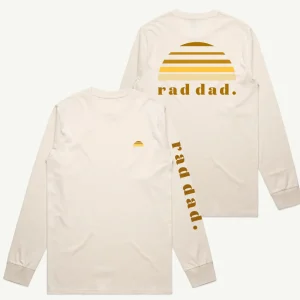 Banabae Rad Dad Tonal Long Sleeve Tee - White- Apparel