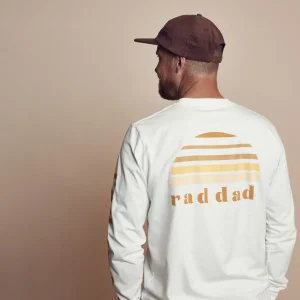 Banabae Rad Dad Tonal Long Sleeve Tee - White- Apparel