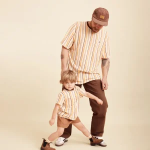 Banabae Rad Dad Vertical Stripe Hemp Tee- Apparel