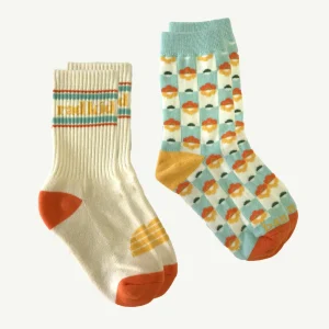 Banabae Rad Kid and Floral Check Organic Cotton Sock Pack-Kids Back To Kindy | Socks