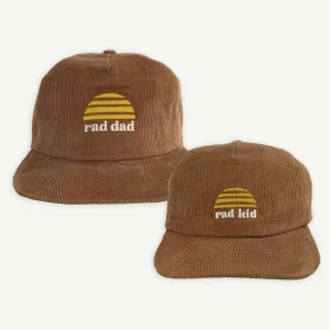 Banabae Rad Kid and Rad Dad Cord Cap Bundle - Tan-Kids Hats, Caps And Beanies | Hats, Caps And Beanies