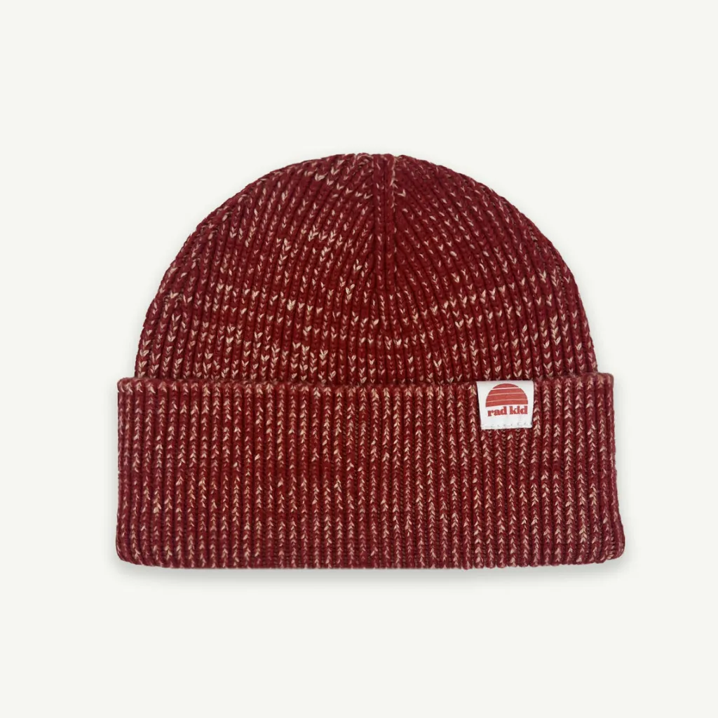 rad_kid_organic_knit_bean_0-1.webp Banabae Rad Kid Organic Knit Beanie - Cherry Marle-Kids Hats, Caps And Beanies | Hats