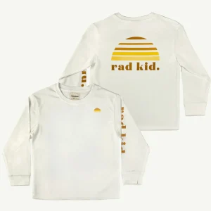 Banabae Rad Kid Tonal Long Sleeve Tee - White-Kids Apparel