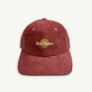Banabae Rad Mama Baseball Cord Cap - Eco Red-Women Hats, Caps And Beanies