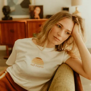 Banabae Rad Mama Classic Tee In Organic Cotton - Natural-Women Apparel