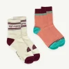 Banabae Rad Mama Crew and Berry Stripe Sock Pack-Women Socks