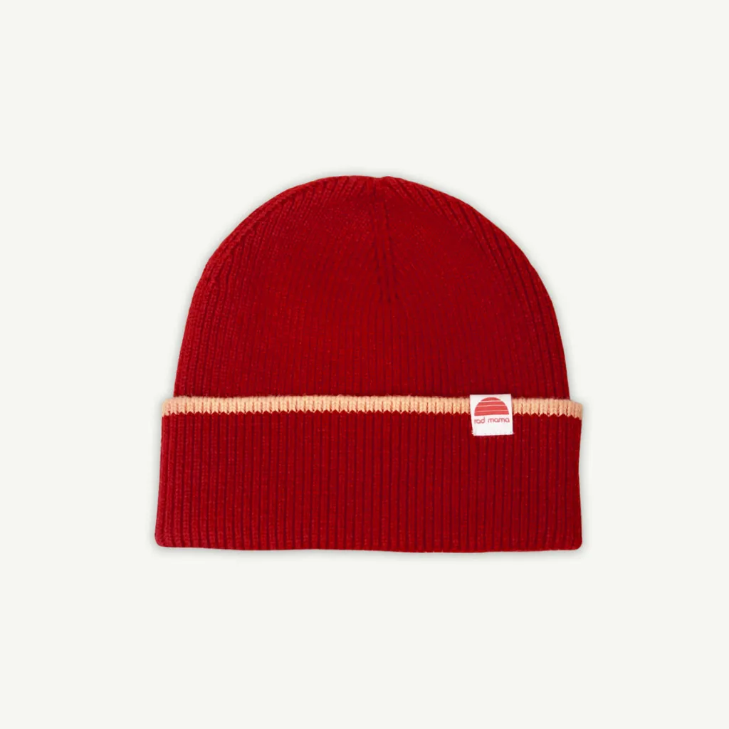 rad_mama_organic_knit_bea_0.webp Banabae Rad Mama Organic Knit Beanie - Cherry Red-Women Hats, Caps And Beanies