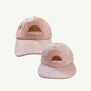 Banabae Rad Nan and Rad Kid Cord Cap Bundle - Mauve-Women Hats, Caps And Beanies