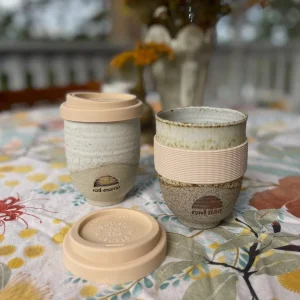 Banabae Rad Nan x Pottery For The Planet Ceramic Travel Mug - Sandy- Ceramics | Kitchen