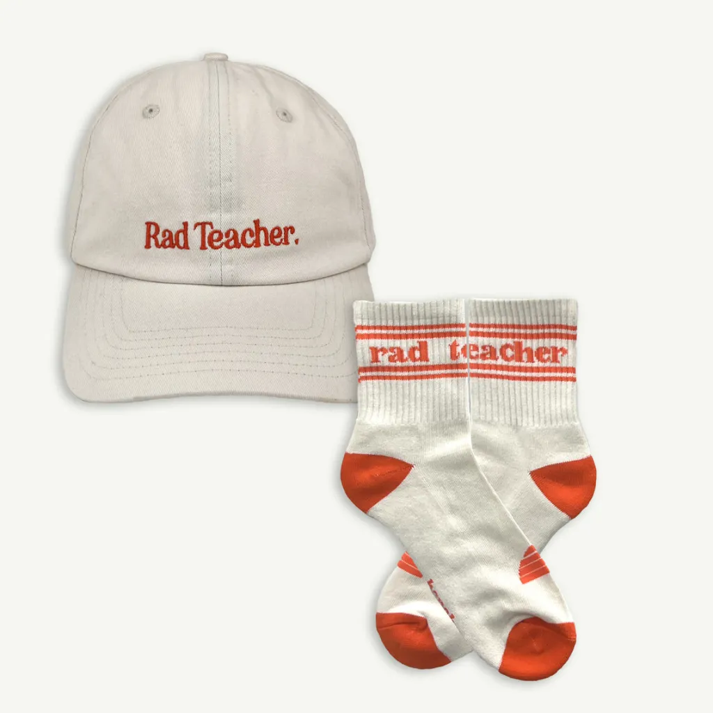 rad_teacher_baseball_cap__0.webp Banabae Rad Teacher Baseball Cap and Sock Bundle-Women Hats, Caps And Beanies | Hats, Caps And Beanies