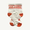 Banabae Rad Teacher Organic Cotton Crew Socks - Red-Women Socks | Socks