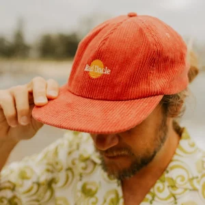 Banabae Rad Uncle Cord Cap - Eco Red- Hats, Caps And Beanies