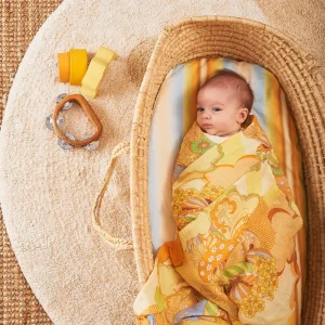 Banabae Rainbow Haze Hemp/Organic Cotton Bassinet Sheet/Changing Pad Cover- Fitted Bassinet Sheets / Change Pad Cover