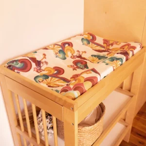 Banabae Rainbow Slider Hemp/Organic Cotton Bassinet Sheet/Changing Pad Cover- Fitted Bassinet Sheets / Change Pad Cover