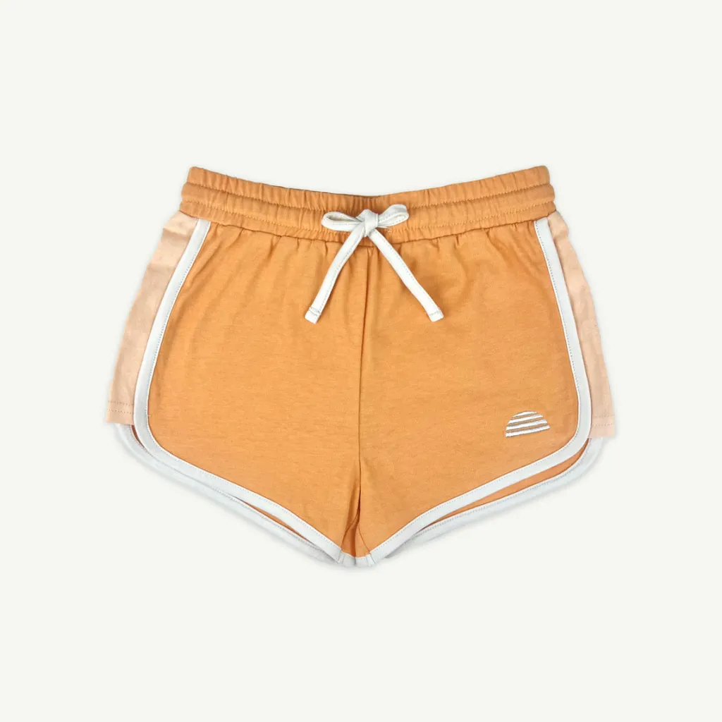retro_sports_shorts__cora_0.webp Banabae Retro Sports Shorts - Coral-Kids Sibling Tees | The Birthday Collection