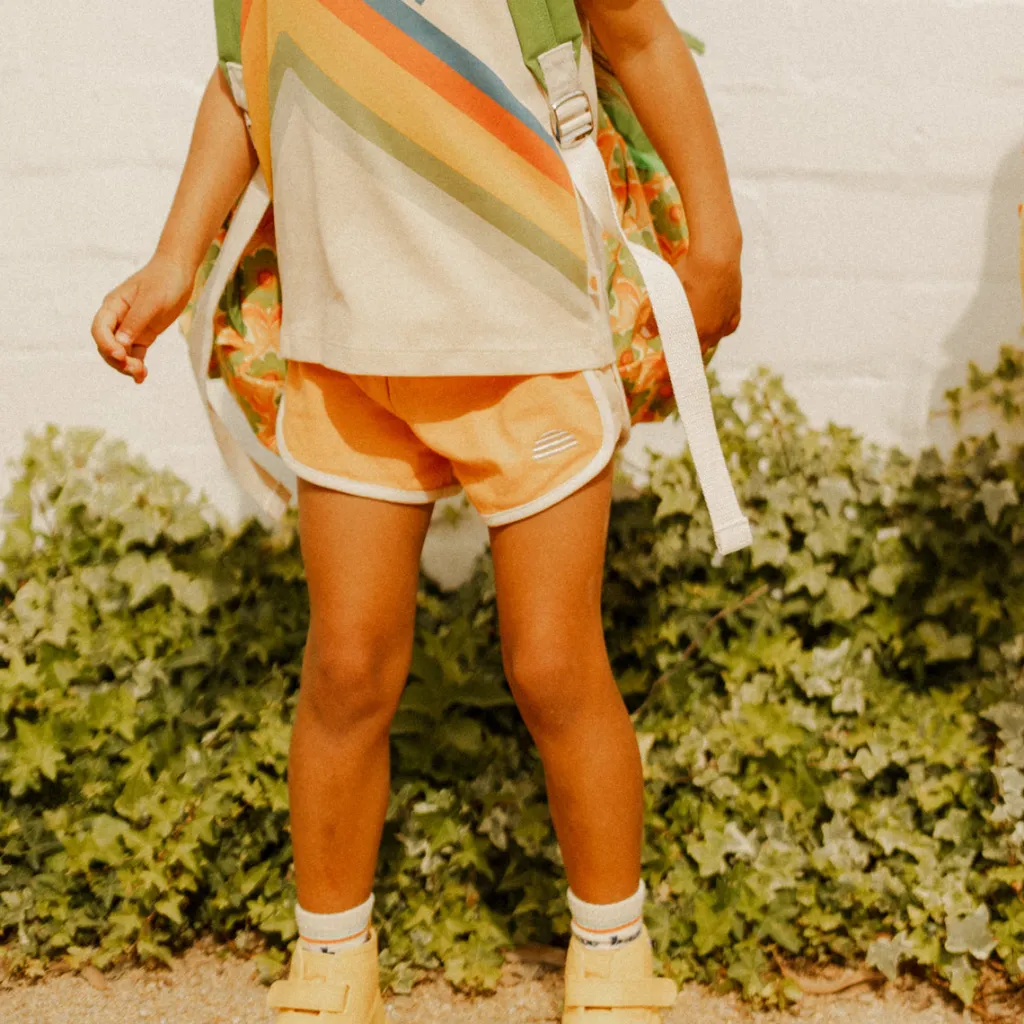 retro_sports_shorts__cora_2.webp Banabae Retro Sports Shorts - Coral-Kids Sibling Tees | The Birthday Collection