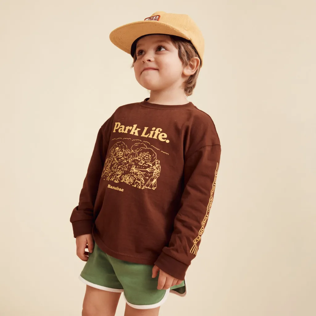 retro_sports_shorts__gree_2.webp Banabae Retro Sports Shorts - Green-Kids Sibling Tees | Back To Kindy