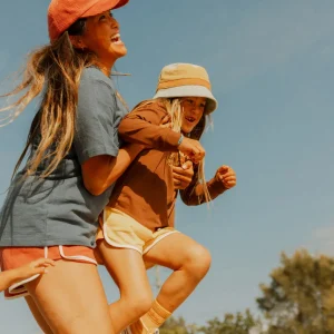 Banabae Retro Sports Shorts - Yellow-Kids Sibling Tees | The Birthday Collection