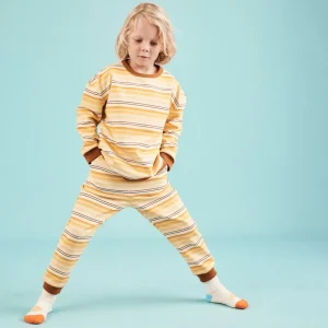 Banabae Retro Stripe Organic Cotton Trackpants-Kids Back To Kindy | Apparel