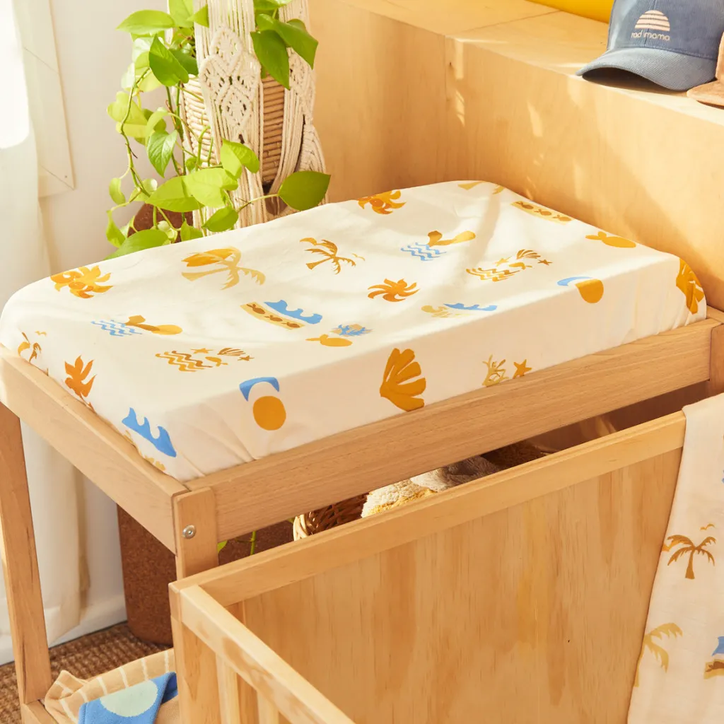 salty_soul_hemp_bassinet__2.webp Banabae Salty Soul Hemp Bassinet Sheet/Changing Pad Cover- Fitted Bassinet Sheets / Change Pad Cover