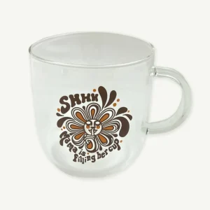 Banabae Shh, Mama Filling Her Cup Glass Mug - Clear- Kitchen