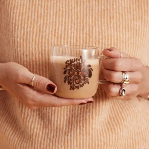 Banabae Shh, Mama Filling Her Cup Glass Mug - Clear- Kitchen