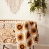 Banabae Sunflowers Cotton Crochet Blankie-Kids Kid's Bedding | Kid's Bedding