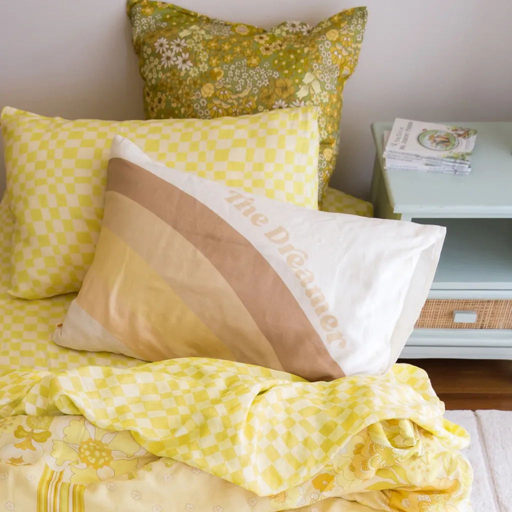 upsy_daisy_reversible_eur_2.webp Banabae Upsy Daisy Reversible Euro Pillowcase- Adults Bedding