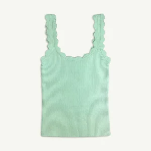 Banabae Wave Edge Rib Knit Cami -Mint-Women Apparel