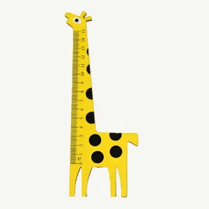 Banabae Wooden Ruler Yellow Giraffe-Kids The Birthday Collection | Back To Kindy